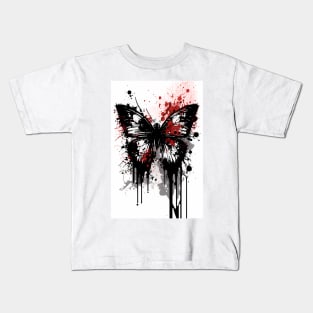 Butterfly Ink Painting Kids T-Shirt